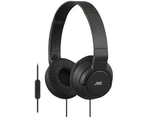 Słuchawki JVC HAS-R185BEF (nauszne; z mikrofonem; kolor czarny) - 819517