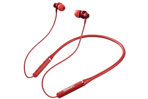 Słuchawki Lenovo HE05 (bezprzewodowe,  Bluetooth, douszne, czerwone) - 1011115