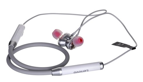 Słuchawki Lenovo HE08 Moving-Coil (bezprzewodowe,  Bluetoot, douszne, białe) - 1011250