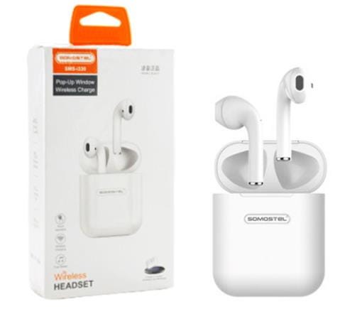 SOMOSTEL SŁUCHAWKI BLUETOOTH EARBUDS BIAŁY - ŁADOWANIE INDUKCYJNE - I330I - 902423