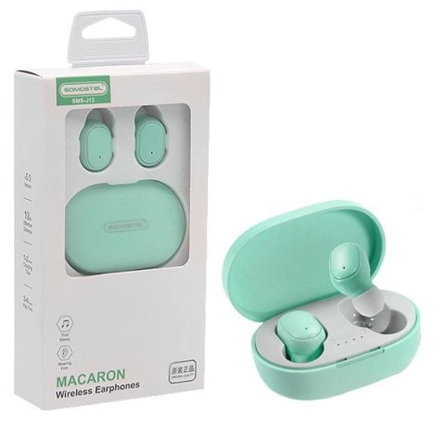SOMOSTEL SŁUCHAWKI BLUETOOTH HI FIDELITY SOUND+ POWER BANK260MAH J13 MINT - 1163468
