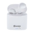 Słuchawki z mikrofonem VAKOSS SK-832BW Bluetooth, douszne, ze stacją dokującą, białe - 1010700