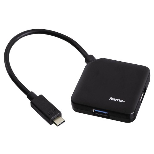 HUB USB 1:4 Hama USB 3.0 TYP C, czarny - 665634