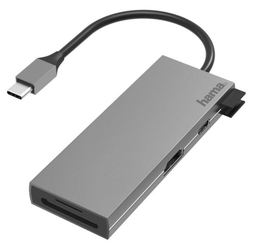 Hub USB Hama multiport USB-C 2xUSB-A 3.2,1xTYP-C,1xHDMI + czytnik - 965842