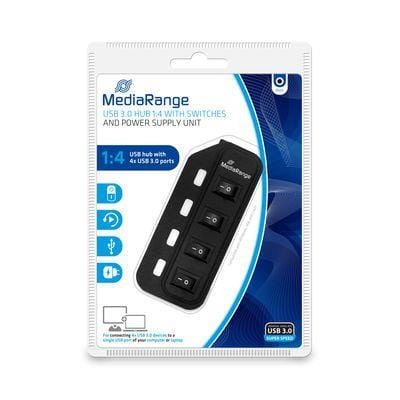 Hub USB MediaRange MRCS505 4xUSB 3.0 Black - 966744