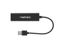 Hub USB Natec 3x USB 2.0 + RJ45 Dragonfly czarny - 953588