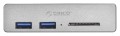 Hub USB Orico MH2AC-U3-SV-BP 2x USB-A 3.0, 5Gbps, biurkowy, czytnik kart SD - 1065234