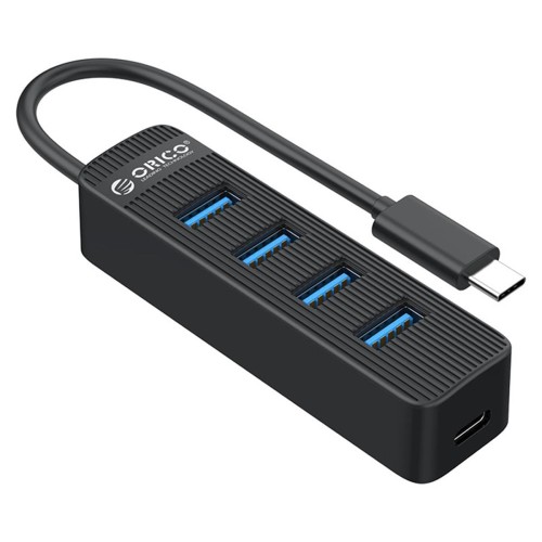 Hub USB-C Orico TWC3-4A-BK-EP 4 porty USB 3.1 5 Gbps aktywny - 986685