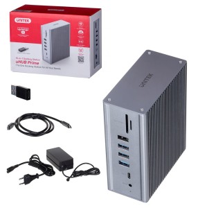 HUB USB-C Unitek D1086A 15 w 1, USB-C z zasilaczem