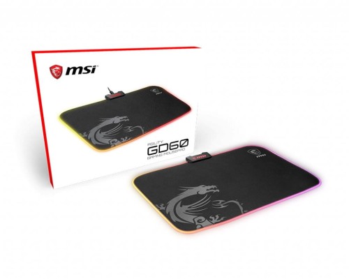 MSI AGILITY GD60 podkładka pod mysz Podkładka dla graczy Czarny, Szary - 820290