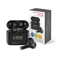 Słuchawki z mikrofonem Savio TWS-08 PRO Powerbank bezprzewodowe Bluetooth 5.0 czarne - 1010755