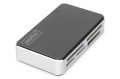 Czytnik kart DIGITUS DA-70322-1 USB 2.0, uniwersalny, czarno-srebrny - 950384