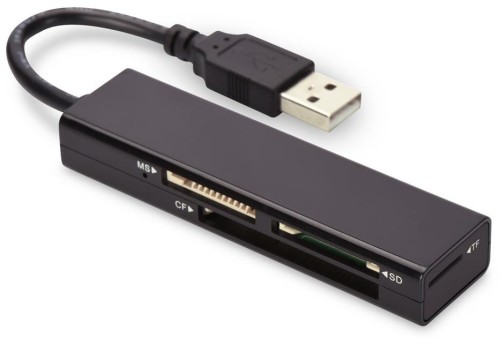 Czytnik kart Ednet 4-portowy USB 2.0 (CF, SD, MicroSD/SDHC, MS), czarny - 766185