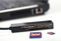 Czytnik kart Ednet 4-portowy USB 2.0 (CF, SD, MicroSD/SDHC, MS), czarny - 766187