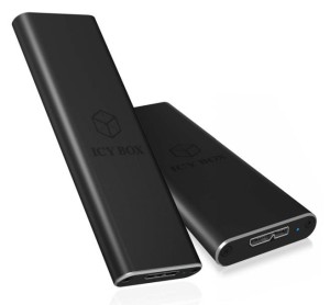 Icy Box obudowa zewnętrzna na dysk M.2 SATA SSD, USB 3.0, Czarna
