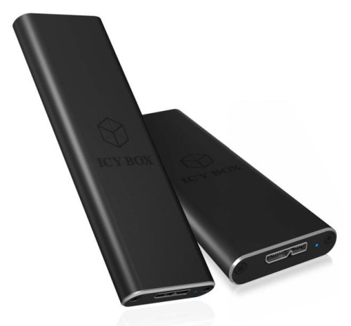 Icy Box obudowa zewnętrzna na dysk M.2 SATA SSD, USB 3.0, Czarna - 415534