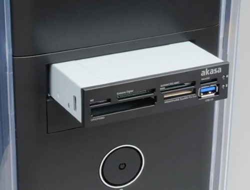 Akasa 3.5'' Czytnik kart pamięci AK-ICR-07U3, 6-slotów, M2, MicroSD, USB 3.0 - 498648