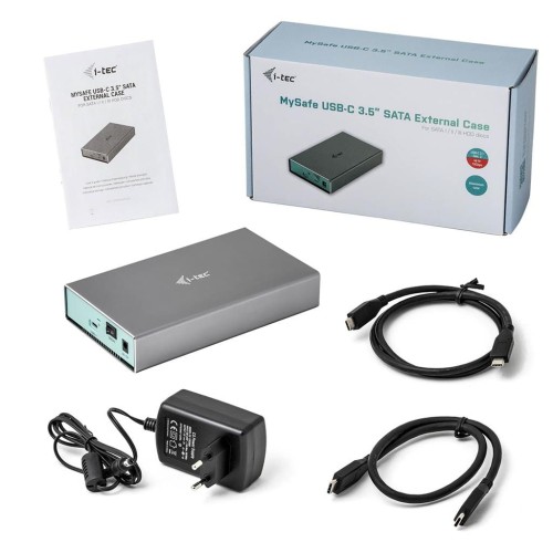 i-tec MySafe USB-C 3.1 Gen.2, obudowa na dysk HDD 3,5" SATA I/II/III - 527569
