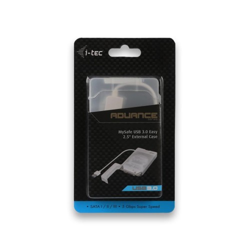 i-tec MYSAFE Easy 2,5'' USB 3.0 White Zewnętrzna obudowa na dysk 6.4cm SATA SSD - 418401