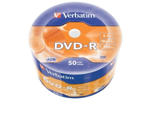 DVD-R Verbatim 4.7GB X16 Matt Silver Wrap (50 Spindle) - 689007