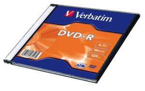 DVD-R Verbatim 4.7GB X16 Matt Silver (20szt Slim)
