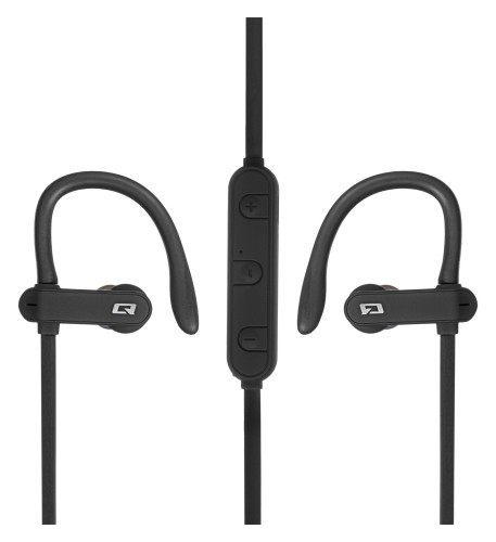 Słuchawki z mikrofonem Qoltec bezprzewodowe BT4.2 sportowe | Super bass | Czarne - 1011109