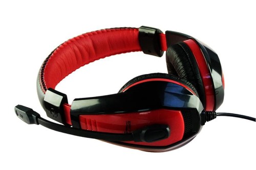 Słuchawki z mikrofonem Media-Tech MT3574 NEMESIS Gaming czarno-czerwone - 675696