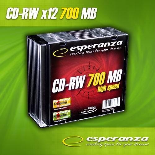 CD-RW Esperanza 12x 700MB (Slim 10) 80MIN - 305088