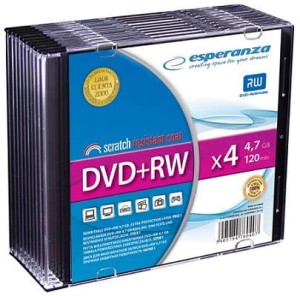 DVD+RW Esperanza 4x 4,7GB (Slim 10)