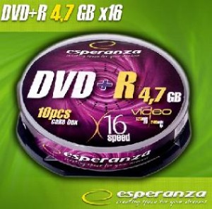 DVD-R Esperanza 16x 4,7GB (Cake 10)