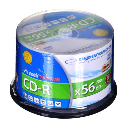 Płyta CD-R Esperanza 56x 700MB (Cake 50) SILVER - 769481