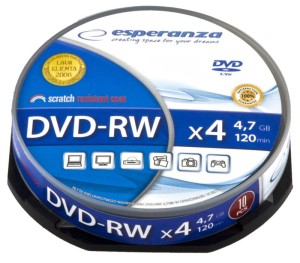 DVD-RW Esperanza 4x 4,7GB (Cake 10)