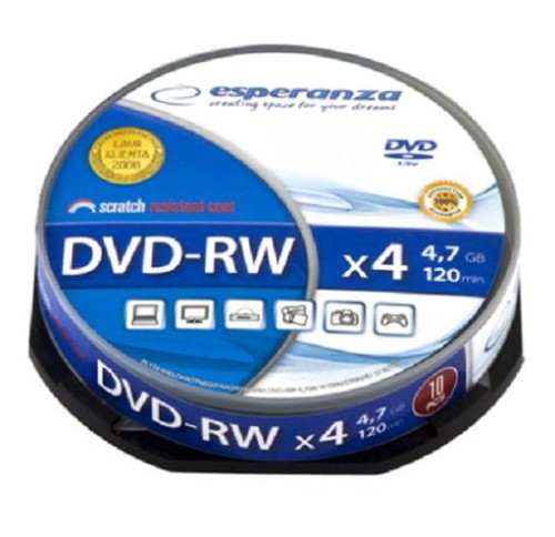 DVD-RW Esperanza 4x 4,7GB (Cake 10) - 400840
