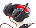 Słuchawki gamingowe REAL-EL GDX-8000 VIBRATION SURROUND 7.1 BACKLIT (black/red, z wbudowanym mikrofonem) - 1030183