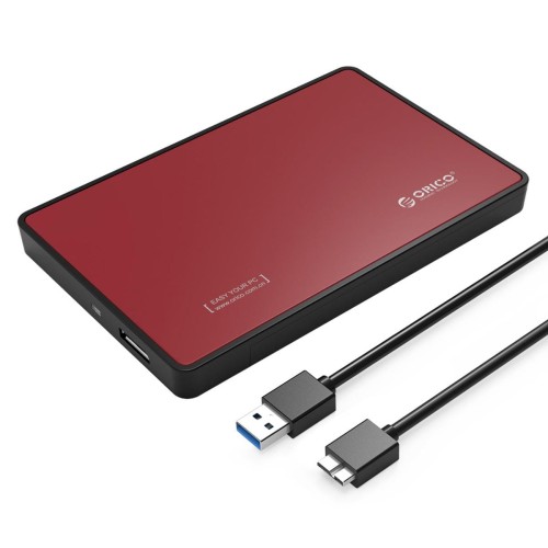 Obudowa na dysk Orico 2588US3-V1-RD-BP SATA, 2,5" USB 3.1 metal czerwona - 970787