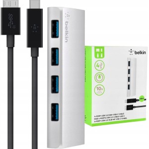 HUB USB-C Belkin F4U088VF 4x USB-A 3.0, 5Gbps