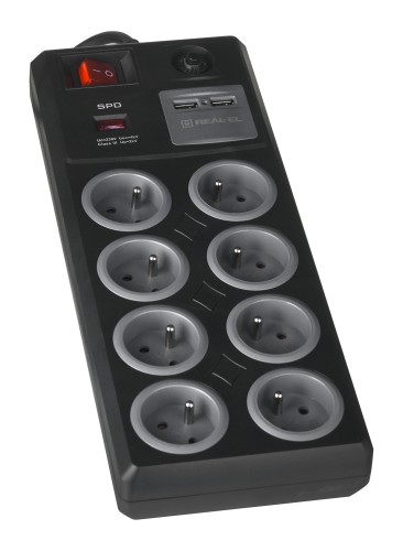 Listwa Zasilająca REAL-EL FRS-8F USB Charge 3m - 1157293