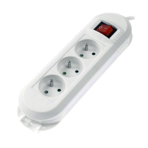 Listwa zasilająca Hama "Comfort" 3gn, 3M, biała + wyłącznik - 625882