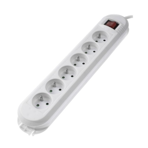Listwa zasilająca Hama "Comfort" 6gn, 3m biała + wyłącznik - 625891