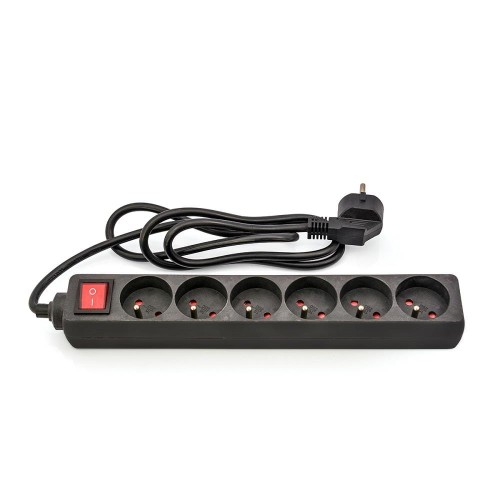 Listwa zasilająca VAKOSS 52-611SK 6 gniazd, 1,5m, czarna - 975443