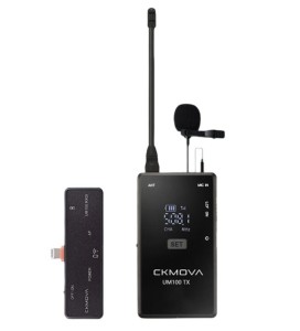 CKMOVA UM100 Kit5 - Pojedyńczy bezprzewodowy zestaw z mikrofonem krawatowym na lightning