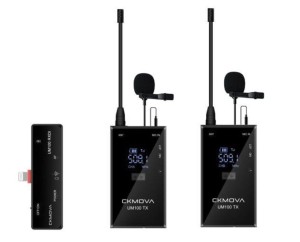 CKMOVA UM100 Kit6 - Podwójny zestaw krawatowych mikrofonów bezprzewodowych na lightning