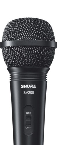 Shure SV200 - Mikrofon dynamiczny, uniwersalny, kardioidalny, włącznik, kabel - 1170109