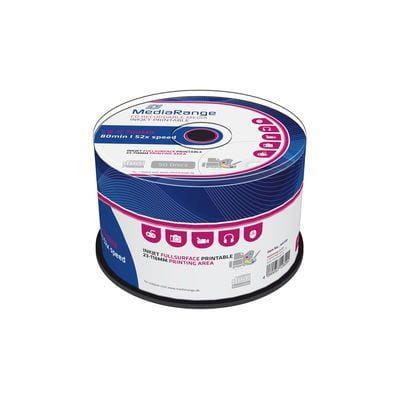 Płyta CD-R MediaRange 700MB|80min 52x (Cake 50) Inkjet Full-Service-Printable - 977953