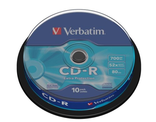 CD-R Verbatim 52x 700MB Extra Protection (Cake 10) - 688963