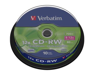 Płyta CD Verbatim 43480 (700MB; 12x; 10szt.; Cake)