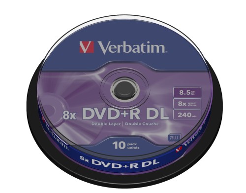 Płyta DVD Verbatim 43666 (8,5GB; 8x; 10szt.; Cake) - 1061247