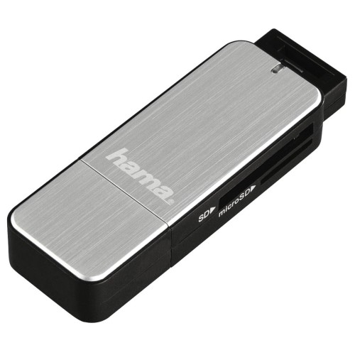 Czytnik kart Hama SD/microSD USB 3.0 srebrny - 978999