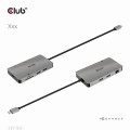 Hub Club3D CSV-1593 (USB 3.2 Gen1 Type-C 8-in-1 hub with 2x HDMI™, 2x USB-A, RJ45, SD/Micro SD card slots and USB Type-C female port) - 1065324