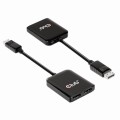 Hub Club 3D CSV-7200H Multi Stream Transport (MST) Hub DisplayPort™  1.4 to DisplayPort™ 1.4 to HDMI™ Dual Monitor 4K60Hz M/F - 1065480